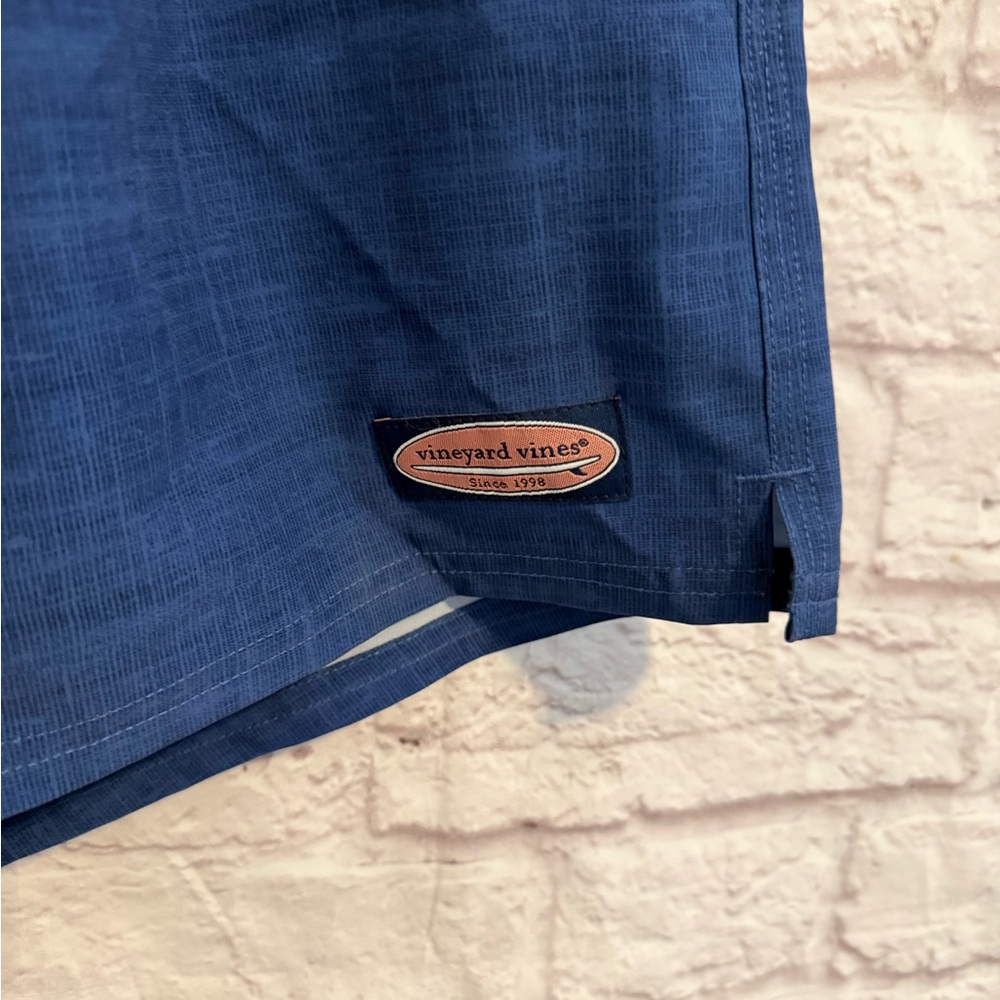 Vineyard Vines men’s small 5”linen texture chappy bathing suit trunks nwt - Picture 2 of 6